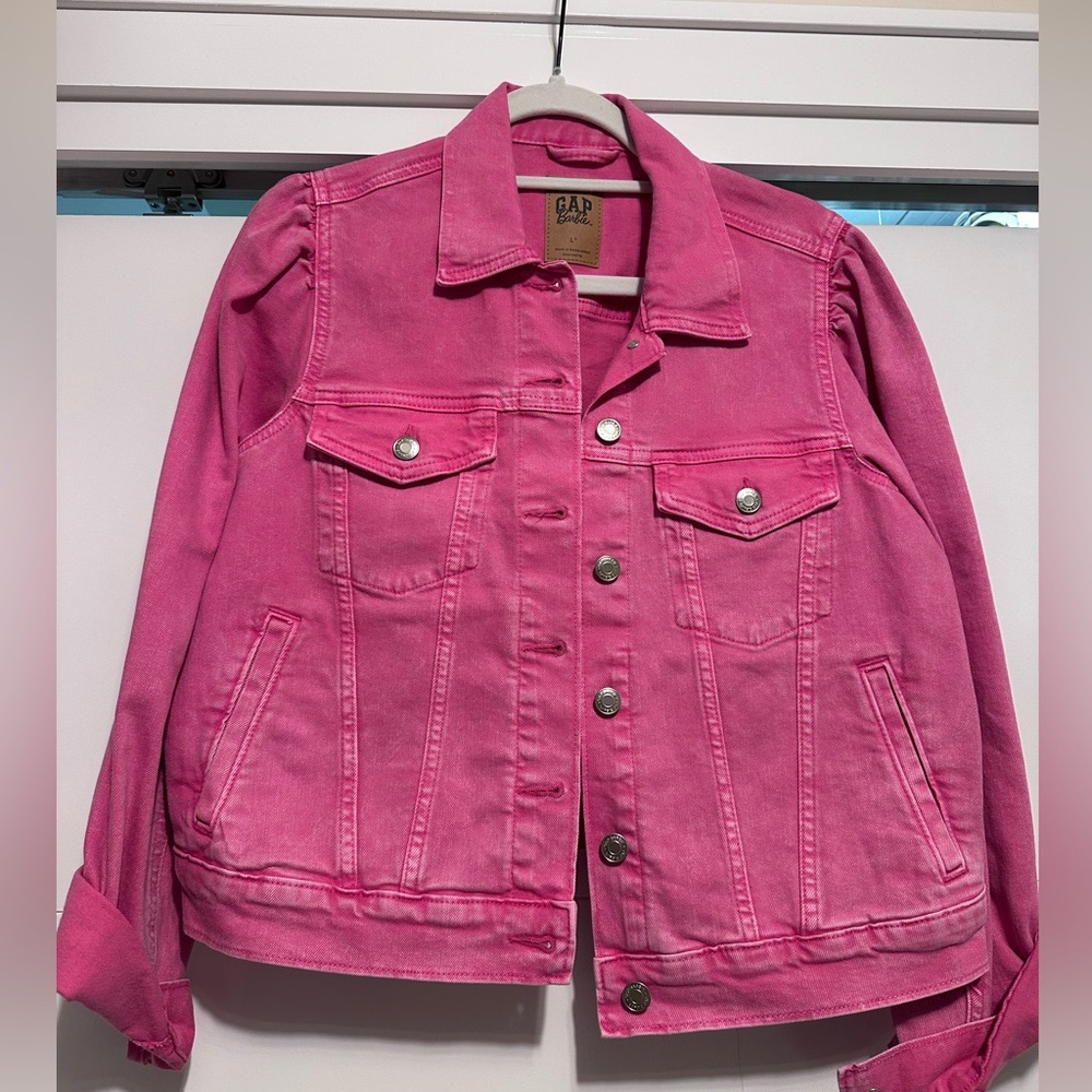 GAP & Barbie Women's Pink Denim Jacket